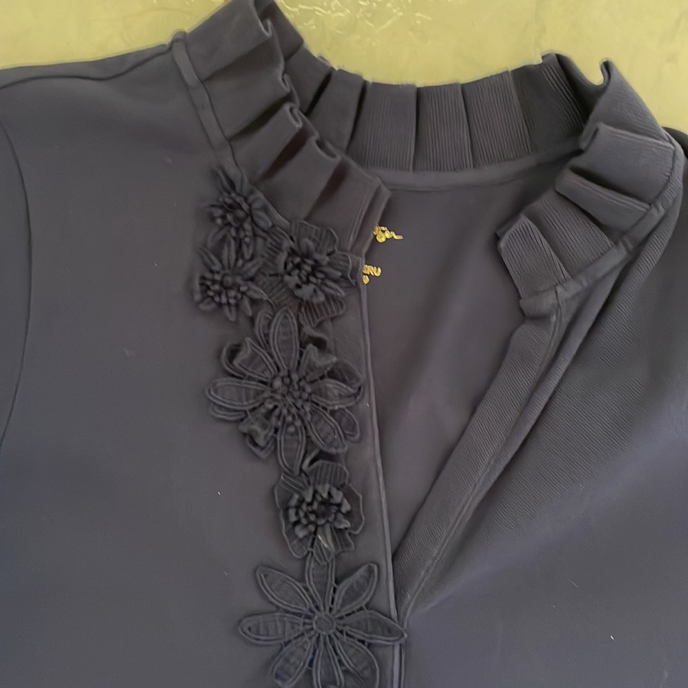 Lilly Pulitzer Clary Navy Polo Dress - L - Picture 2 of 4